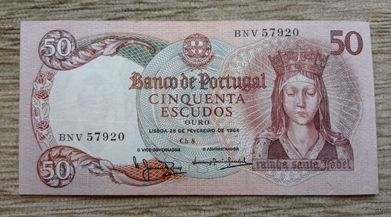 Werty71 Португалия 50 эскудо 1964 банкнота