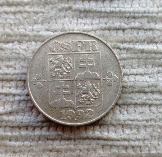 Werty71 Чехословакия 1 крона 1992 ЧСФР