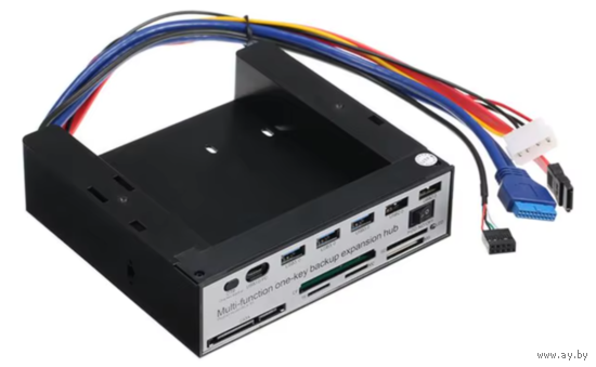 USB хаб и картридер в слот 5,25 дюйма для ПК