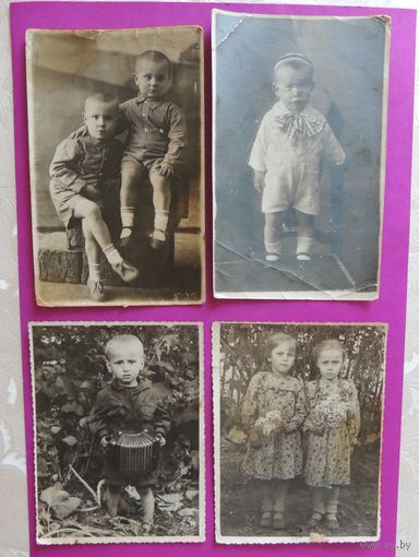 Фото "Дети", Зап. Бел., 1930- е гг., 4 шт.