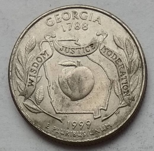 США 25 центов (квотер) 1999 г. P. Штат Джорджия