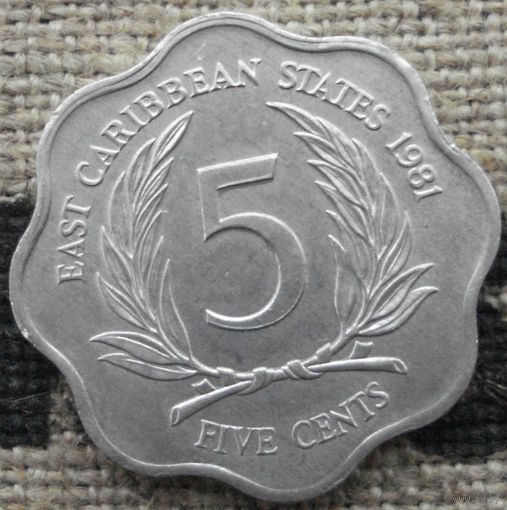 5 центов 1981 Восточные Карибы