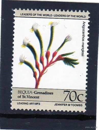 Сен-Винсент.Ми-110. Anigozanthos manglesii, Серия: Остров BEQUIA - Цветы .1965.