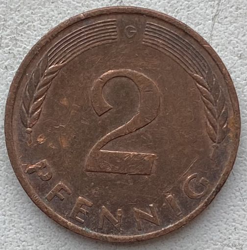 Германия 2 пфеннига 1990 г. G