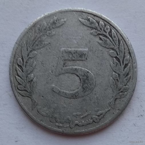 Тунис 5 миллимов 1960 г.