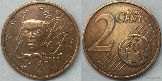 2 евроцента Франция 2005г