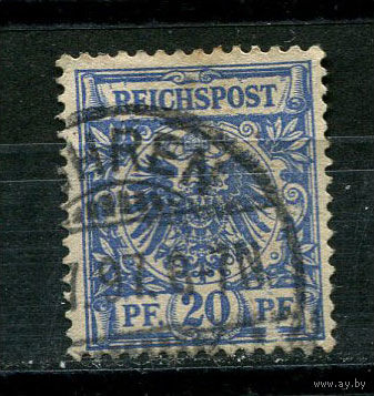 Рейх - 1889 - Герб 20Pf - [Mi.48] - 1 марка. Гашеная.  (Лот 7JH)-TG2P25