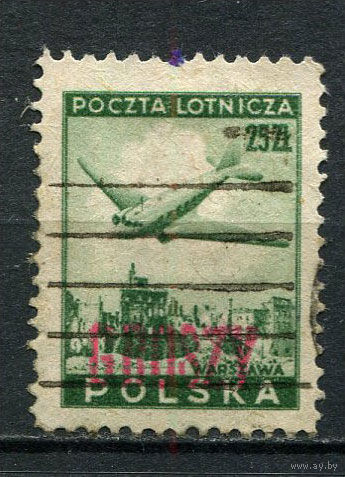 Польша - 1950 - Надпечатка Groszy на 25Zl - [Mi.A565] - 1 марка. Гашеная.  (Лот 14Df)