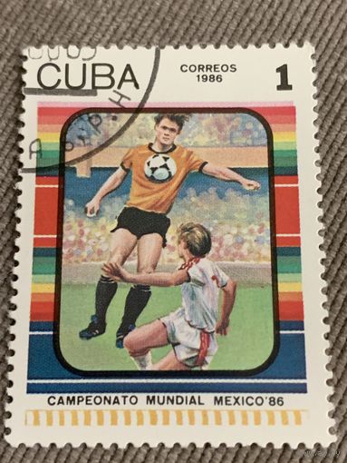 Куба 1986. Мехико-86. Чемпионат. Марка из серии