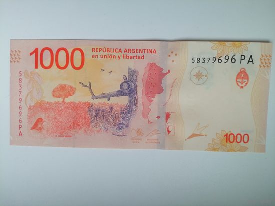 Аргентина 1000 UNC c рубля