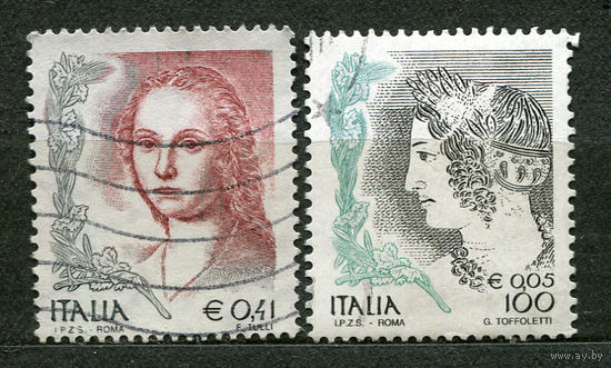 Живопись. Женщины в искусстве. 1998. Италия. Серия 2 марки