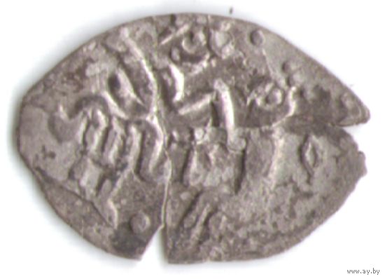 Денга Новгородская ~1420-1478 между фигурами крест _состояние  VF