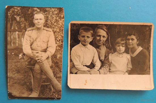 Фото "С семьей", 1943 г., 2 шт.