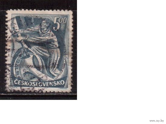 Чехословакия-1949,(Мих.577) , гаш. ,   Съезд компартии