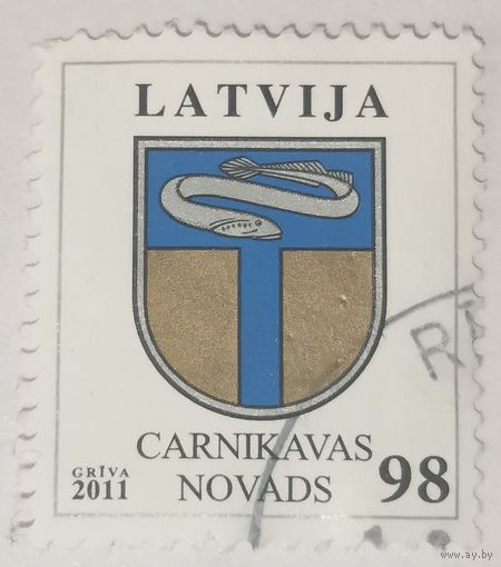 Марка из серии "Гербы" - герб Карникава