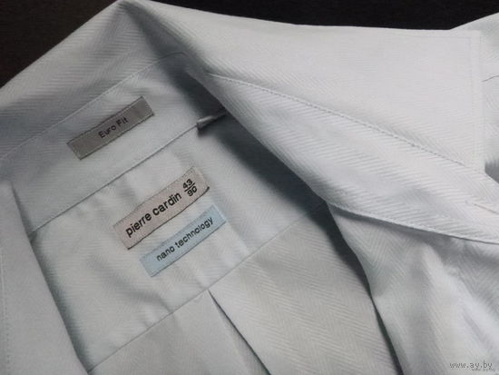 Рубашка мужская (новая) Pierre Cardin, р.43/90 нежного мятного цвета(шкала цвета в лоте прилагается)