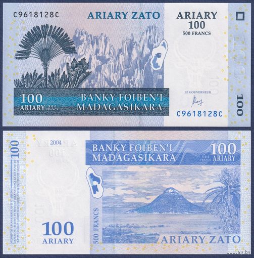 Мадагаскар, 100 ариари 2004 г., P-86c, UNC