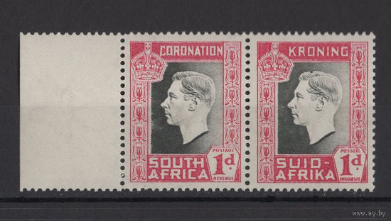 1937 Южная Африка** Коронация Георг VI сцепка 2 марки SG#72