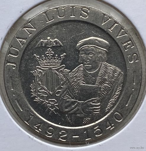 Испания 200 песет 1993 г. Хуан Луис Вивес. В холдере