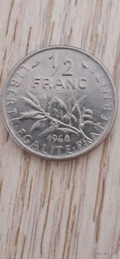 1/2 франка 1968, Франция