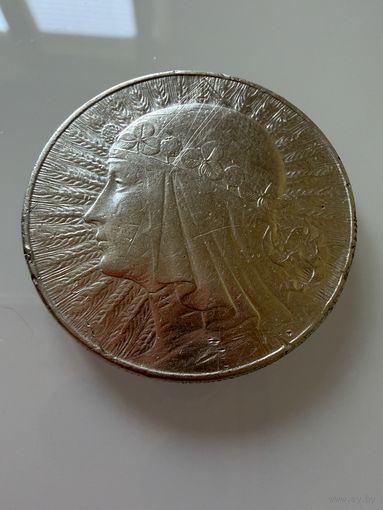 10 злотых 1932 г.  Польша.   Ядвига.  СЕРЕБРО.