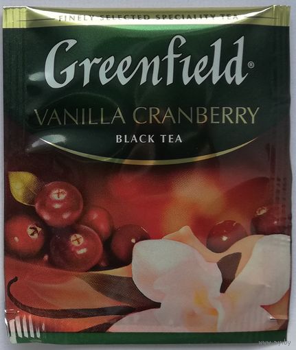 Чай Greenfield Vanilla Cranberry (черный, ваниль, клюква, лепестки розы, ананас) 1 пакетик