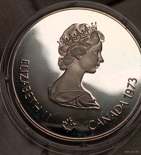 5 дол 1973 (великолепное серебро), Канада "Карта Канады", небольшой тираж! Также смотрите другие лоты!