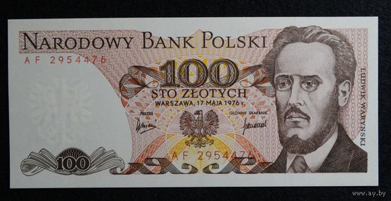 1000 злотых 1976г P#143b -UNC-