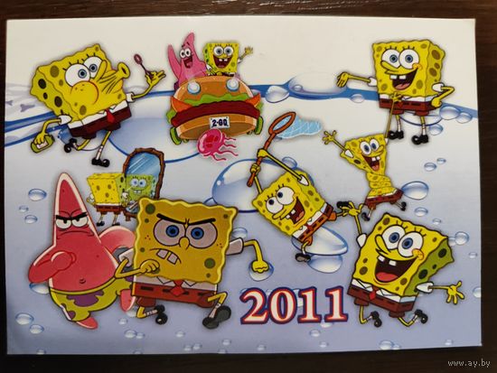 Календарик Губка Боб 2011г