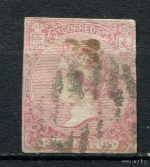 Испания (Королевство) - 1866 - Королева Изабелла II 2Cs - [Mi.73] - 1 марка. Гашеная.  (Лот 76AL)