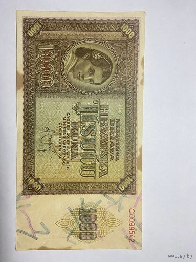 1000 куна Хорватия
