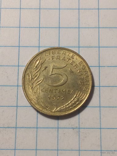 5 сантимов Франция 1972 год