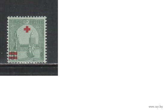 Тунис-1916,(Мих.51) * , Стандарт, Надп., Красный Крест (одиночка)