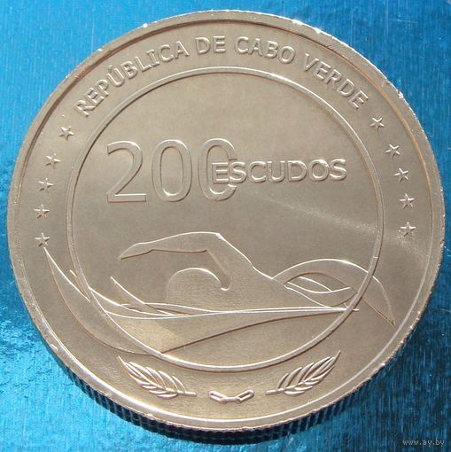 Кабо-Верде. 200 эскудо 2019  UC#102  "Африканские пляжные игры 2019"  Тираж: 5.000 шт