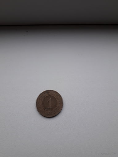 ДАНИЯ 1 скиллинг 1856 год