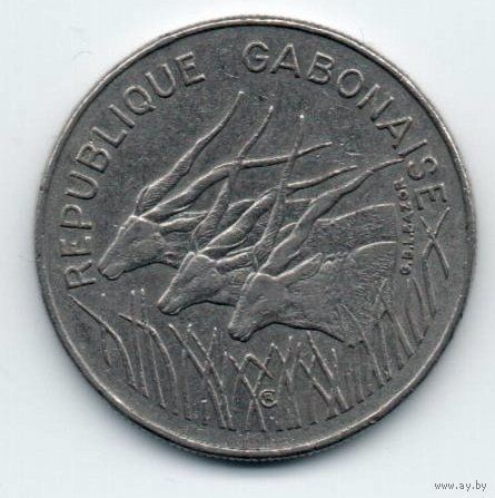 ГАБОНСКАЯ РЕСПУБЛИКА. 100 ФРАНКОВ  1982. ФАУНА. АНТИЛОПЫ