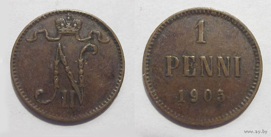 1 пенни 1905