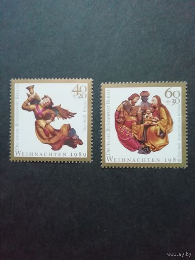 Западный Берлин 1989 Серия из 2 марок "Рождество" (чистые**) Mi.858-859 каталог 4.00 евро