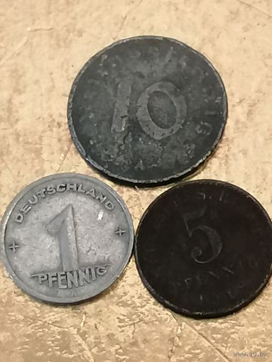 ПФЕННИГ ГЕРМАНИЯ 1918г  1948г  1942г