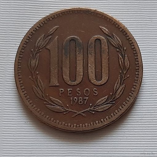 100 песо 1987 г. Чили