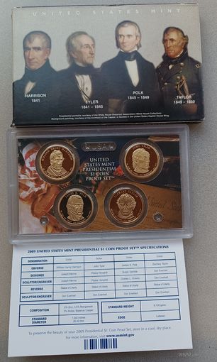 США. Комплект 1 долларовых президентов 2009г.