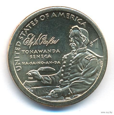 1 доллар США 2012 год Сакагавея Эли Сэмюэл Паркер двор Р _состояние aUNC/UNC