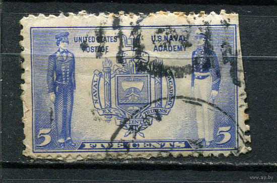 США - 1936/1937 - Военная академия США 5С - (есть тонкое место) - [Mi.399] - 1 марка. Гашеная.  (Лот 62EE)-T2P39
