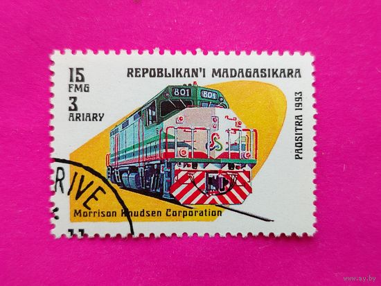 Мадагаскар. Локомотив. ( 1 марка ) 1993 года. 5-12.