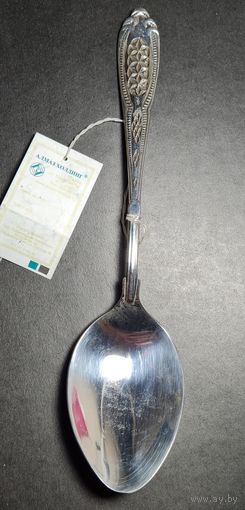 Ложка столовая шикарная, серебро 925 проба, С РУБЛЯ! Лот серебра #9