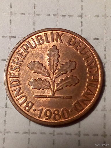 2 Пфеннига ФРГ 1984 год D