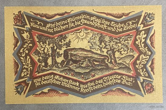 Нотгельд Ольденбурга, 50 пфеннигов 1921 год. Веймарская республика.
