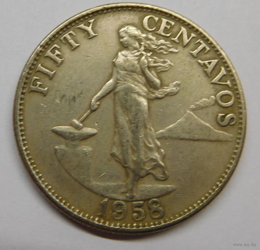 Филиппины 50 сентаво 1958 г