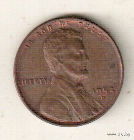 США 1 цент 1953 D