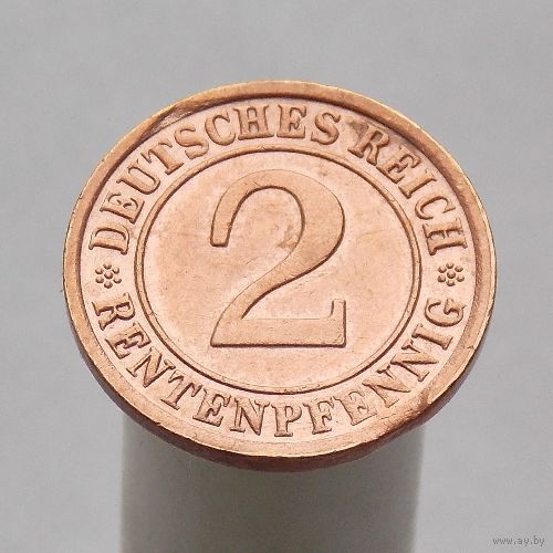 Германия 2 рейтенпфеннига 1924 F
